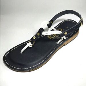 Kino Navy Flat Sandals